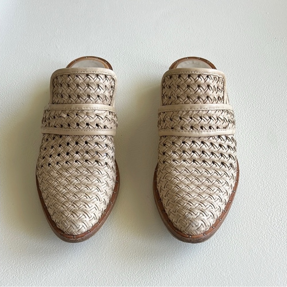 Freda Salvador Woven Tan Mules Nordstrom 7